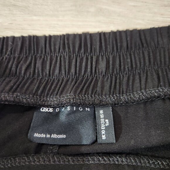 ASOS Design Wide-Leg Black Palazzo Pants Womens TALL Size 6 US/UK Size 10 - Picture 3 of 12